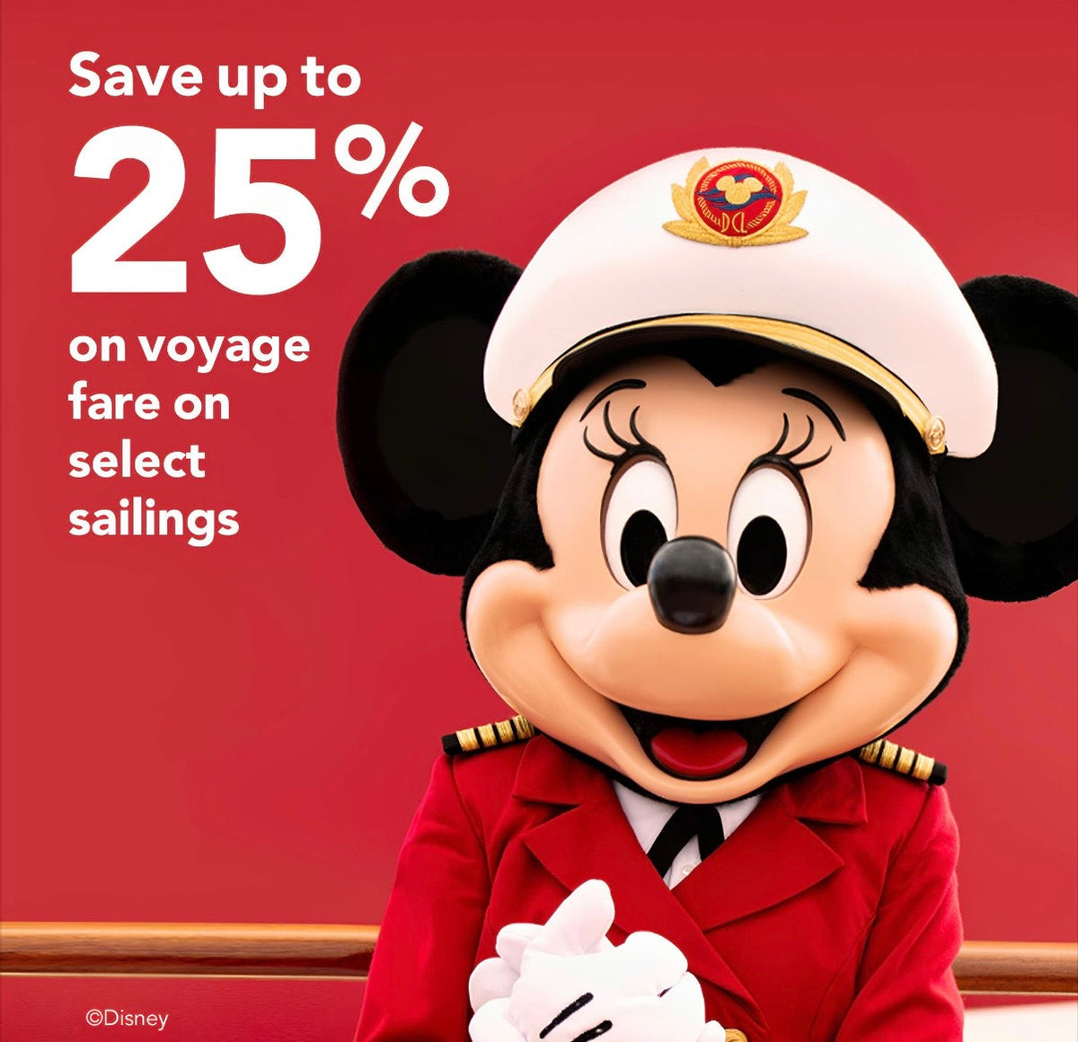 25% off Select Disney Cruise Line Sailings